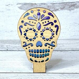 Day of the Dead Skull Handmade Night‎ Light Sugar Skull